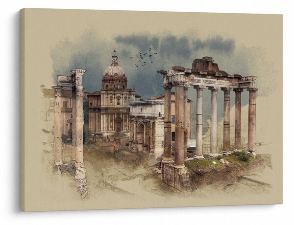 Obraz - Forum Romanum, Řím, Itálie (70x50 cm)