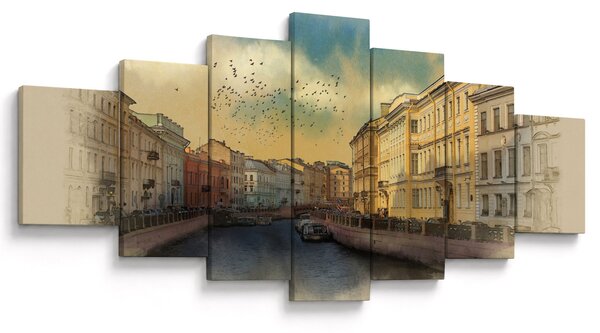 Obraz - Řeka Moyka, Petrohrad, Rusko (210x100 cm)