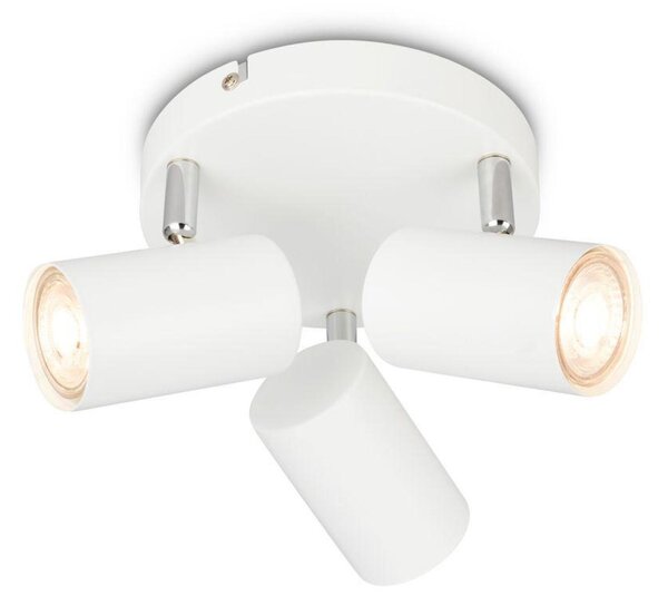 BRILONER Supo stropní bodové svítidlo - GU10 patice, max. 9W, nastavitelné, 3-ramenné, bílé 2365036