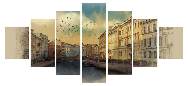 Obraz - Řeka Moyka, Petrohrad, Rusko (210x100 cm)