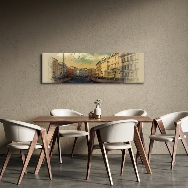 Obraz - Řeka Moyka, Petrohrad, Rusko (170x50 cm)