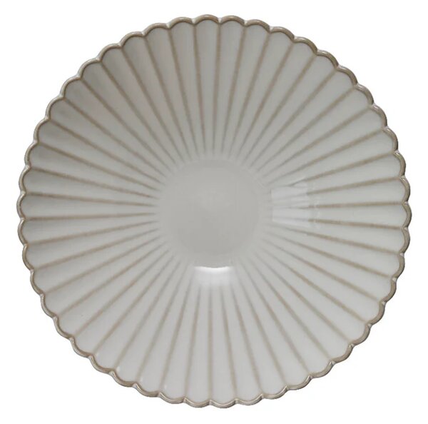 Velká porcelánová mísa Chryzantéma béžová 25 cm