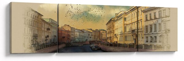 Obraz - Řeka Moyka, Petrohrad, Rusko (170x50 cm)