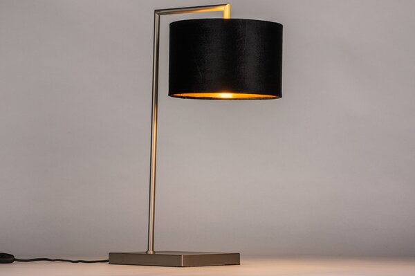 Stolní lampa Pallas Black and Silver (LMD)