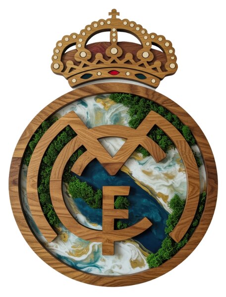 Obraz z mechu a mramoru z HDF - Real Madrid