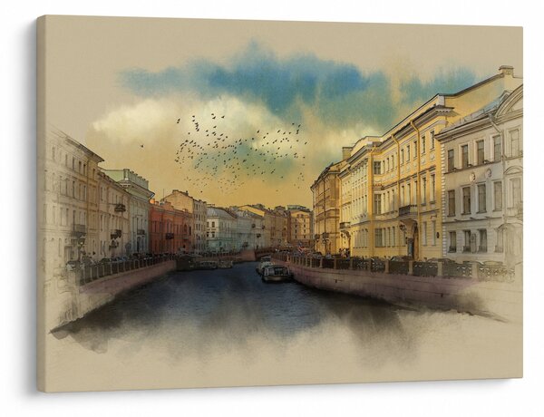 Obraz - Řeka Moyka, Petrohrad, Rusko (70x50 cm)