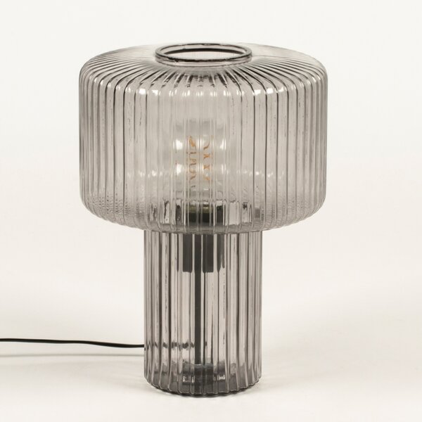 Stolní retro lampa Lisboa Glass Smoke (LMD)