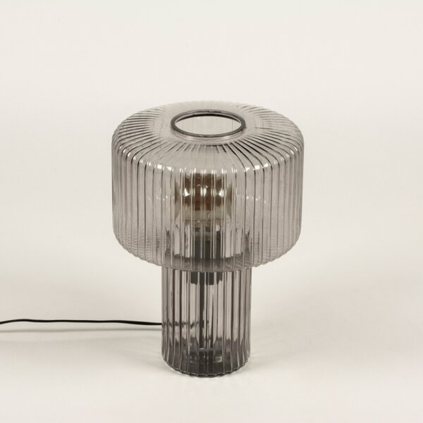 Stolní retro lampa Lisboa Glass Smoke (LMD)