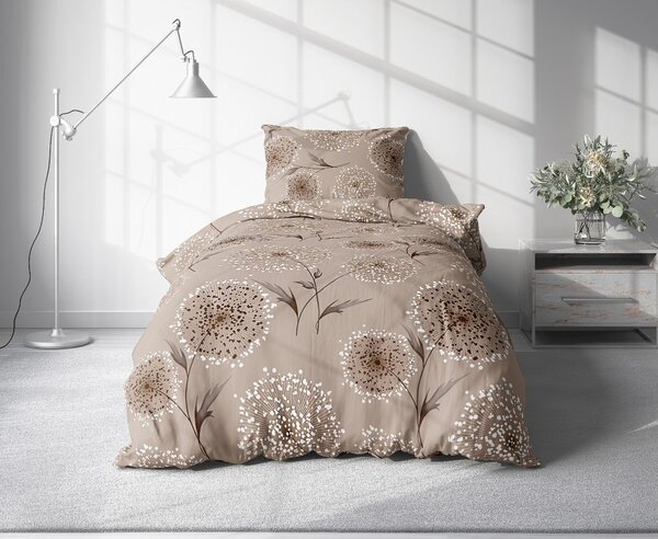 Krepové povlečení PAMPELINO BLEND světle hnědé Rozměr povlečení: 70 x 90 cm | 140 x 200 cm