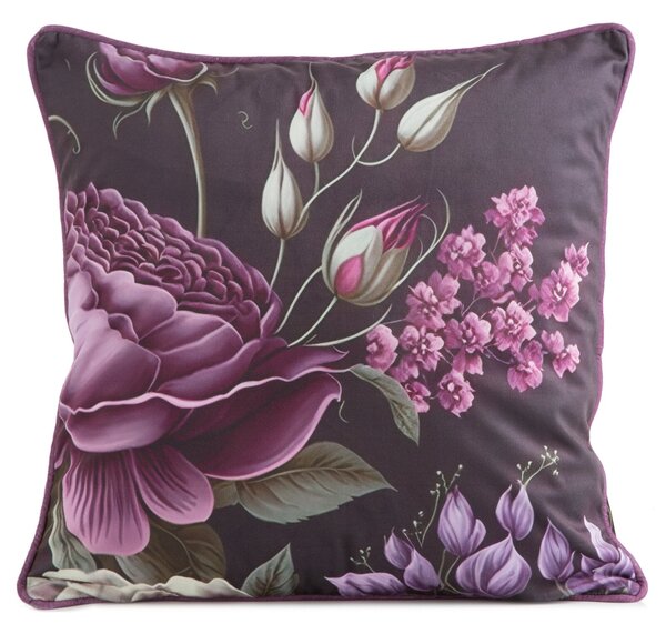 DEKORAČNÍ POVLAK NA POLŠTÁŘ VELVET 120 45X45 CM KVĚTY