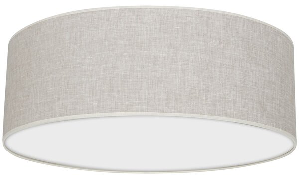 Stropní svítidlo Lino Round, 1x lněné stínítko, (bílé plexisklo), (fi 50cm)