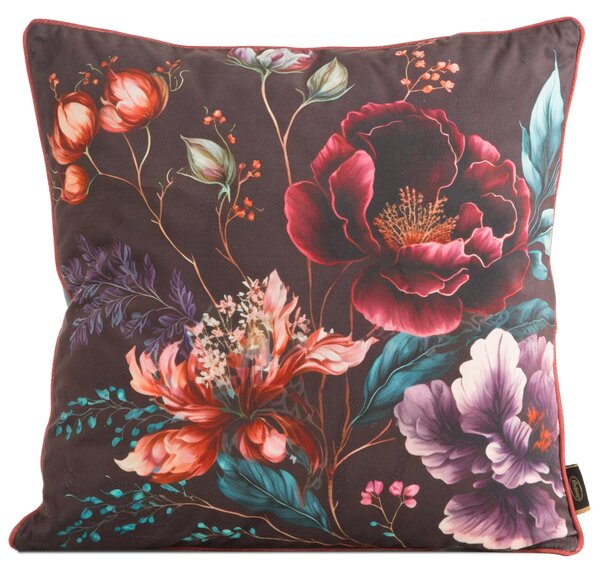 DEKORAČNÍ POVLAK NA POLŠTÁŘ VELVET 129 45X45 CM KVĚTY