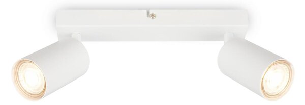BRILONER Tib stropní bodové svítidlo, nastavitelné, On/Off nástěnným vypínačem, 2-ramenné, bílé 2172026