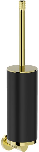 Mexen Triv, závěsný WC kartáč, černá/zlatá, 430x85mm, 70A33071-50B