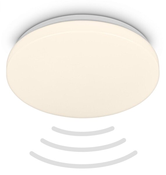 BRILONER Walk LED stropní svítidlo IP54, 3m dosah čidla, pohybové čidlo bílé 3827016