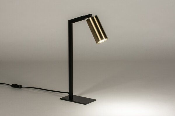 Stolní minimalistická lampa Benett Black and Gold (LMD)