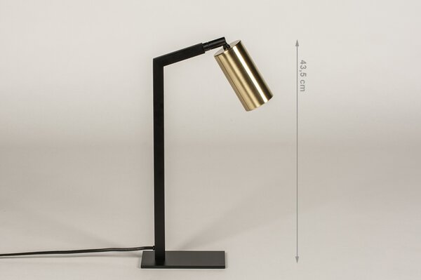 Stolní minimalistická lampa Benett Black and Gold (LMD)