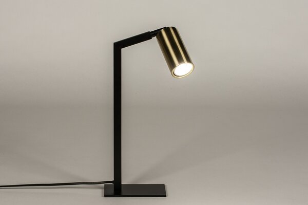 Stolní minimalistická lampa Benett Black and Gold (LMD)