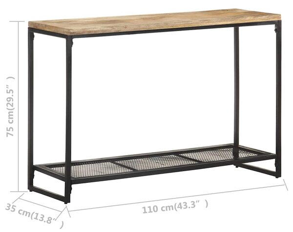 Konzolový stolek 110 x 35 x 75 cm masivní mangovníkové dřevo 320247