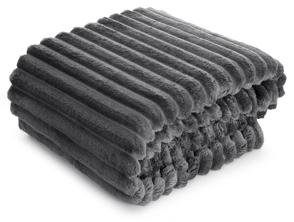 DEKA Z MIKROFLANELU SOFT 70X160 CM ŠEDÁ
