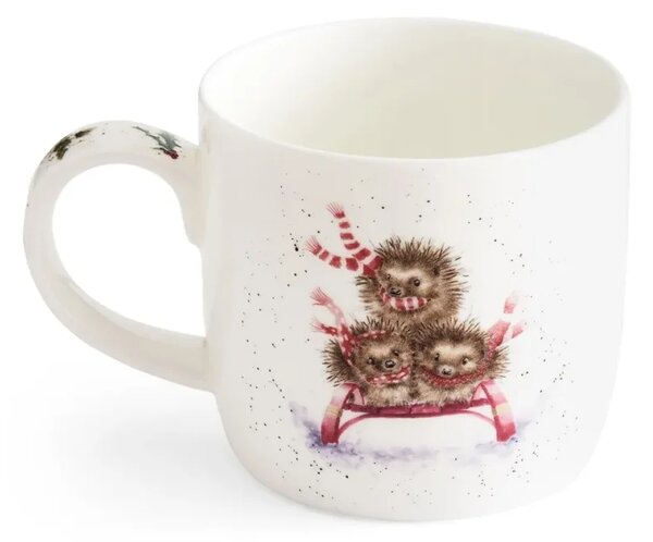 Porcelánový hrnek Ježci na sáňkách 310 ml