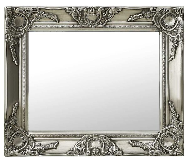 Nástěnné zrcadlo barokní styl 50 x 40 cm stříbrné 320310