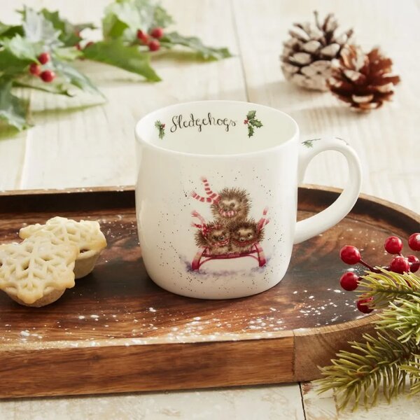 Porcelánový hrnek Ježci na sáňkách 310 ml