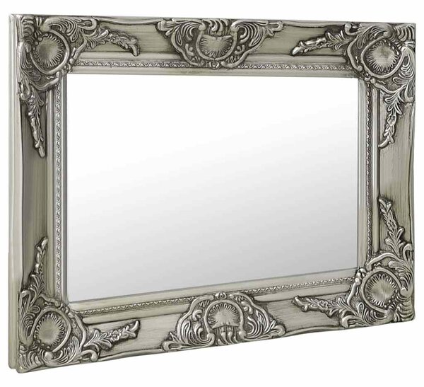 Nástěnné zrcadlo barokní styl 50 x 40 cm stříbrné 320310