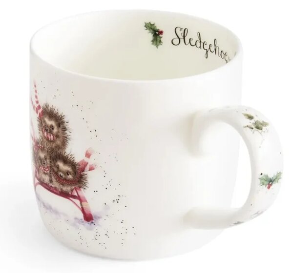 Porcelánový hrnek Ježci na sáňkách 310 ml