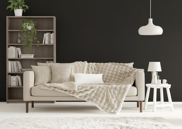 Textil Antilo Béžový přehoz Bosco Beige, 240x220 cm