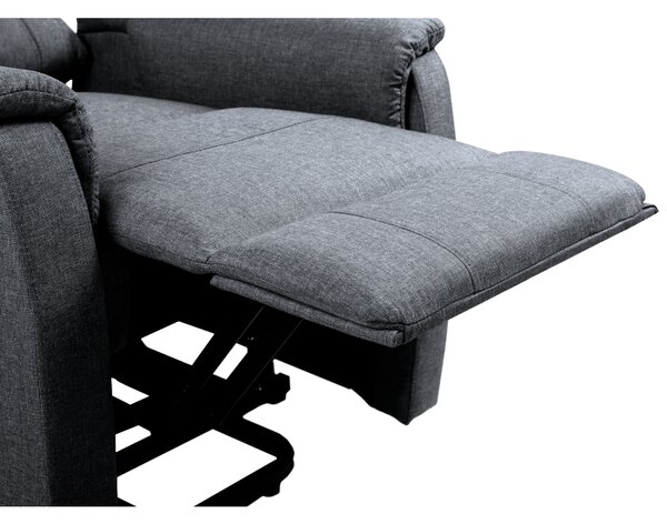 Vikio Relaxační el. polohovací křeslo světle šedá látka TKR109S