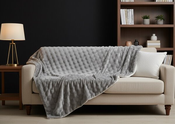 Textil Antilo Šedý přehoz Bosco Grey, 240x220 cm