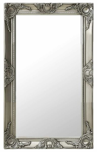 Nástěnné zrcadlo barokní styl 50 x 80 cm stříbrné 320322