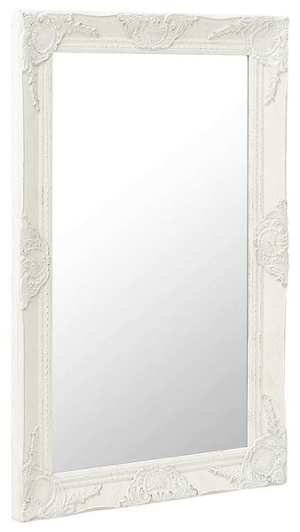 Nástěnné zrcadlo barokní styl 50 x 80 cm bílé 320320