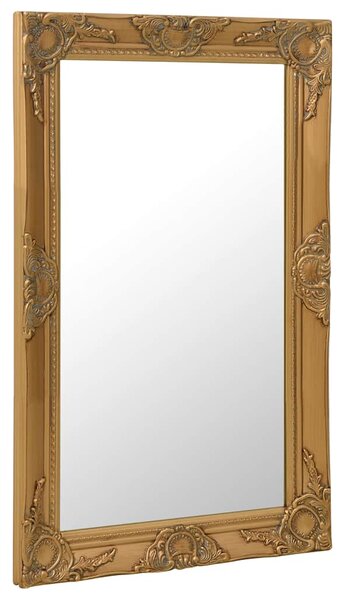 Nástěnné zrcadlo barokní styl 50 x 80 cm zlaté 320321