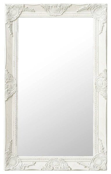 Nástěnné zrcadlo barokní styl 50 x 80 cm bílé 320320