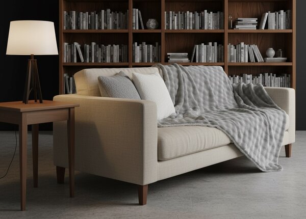 Textil Antilo Šedý přehoz Bosco Grey, 240x220 cm