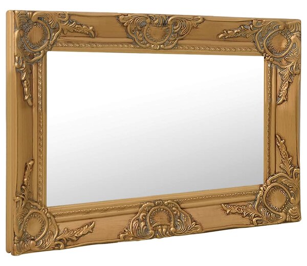 Nástěnné zrcadlo barokní styl 60 x 40 cm zlaté 320329