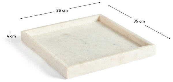 Mramorový dekorační tác 35x35 cm Serela – Kave Home