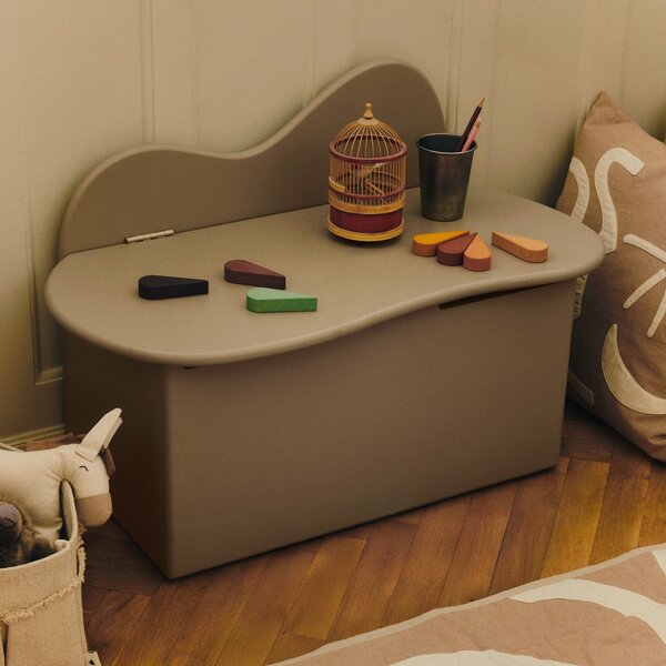 FERM LIVING Dětská úložná lavice Slope, Rose