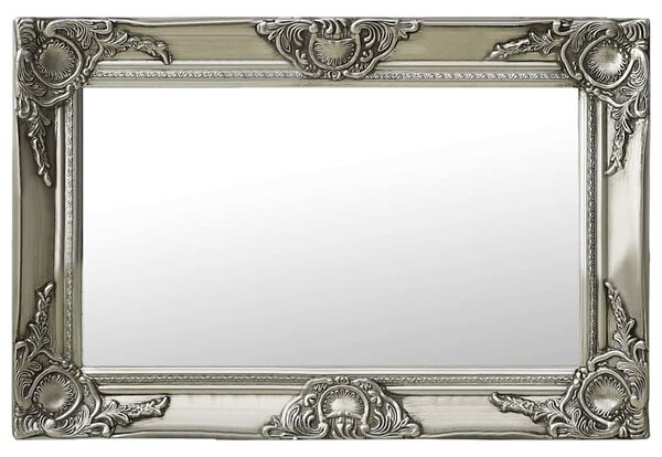 Nástěnné zrcadlo barokní styl 60 x 40 cm stříbrné 320330