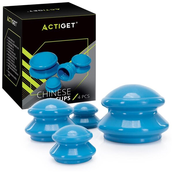 Masážní baňky sada 4ks ACTIGET ACT0026 modré