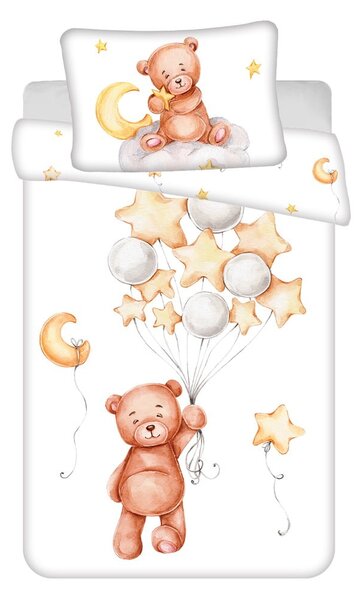 Bavlněné dětské povlečení do postýlky 100x135 cm Medvídek "Cute" – Jerry Fabrics