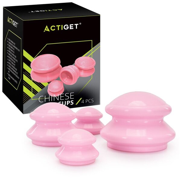 Masážní baňky sada 4ks ACTIGET ACT0027 růžové