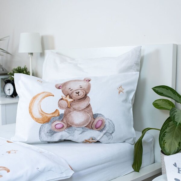 Bavlněné dětské povlečení do postýlky 100x135 cm Medvídek "Cute" – Jerry Fabrics