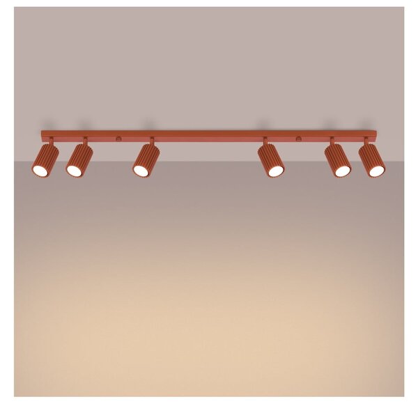 Bodové svítidlo v cihlové barvě 6,5x117 cm Gleam – Sollux