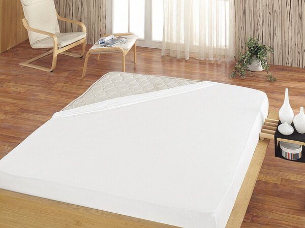 Prostěradlo Bílé PREMIUM Bavlněný mikroplyš 90-100 x 200-220/30