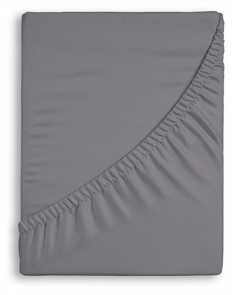 Prostěradlo Středně šédé PREMIUM Bavlněný mikroplyš 90-100 x 200-220/30