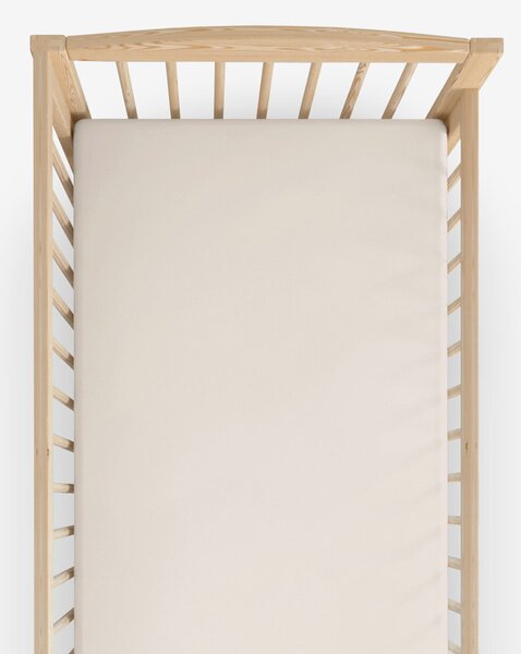 Goldea bavlněné prostěradlo do dětské postýlky - latte 60 x 120 cm