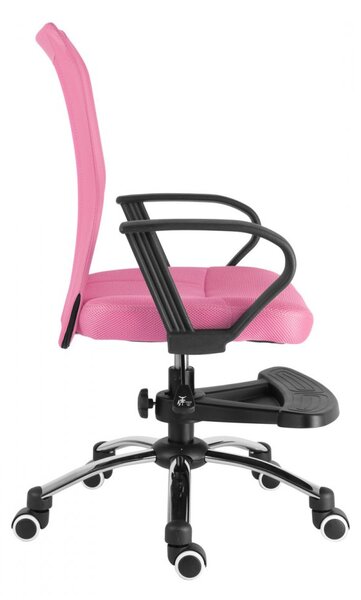 Dětská židle Neoseat WOW s podnoží — látka, růžová